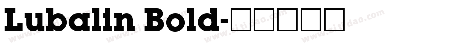 Lubalin Bold字体转换
